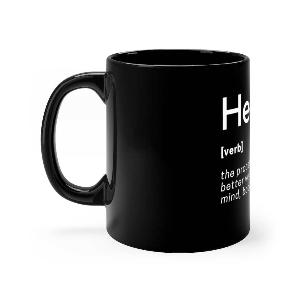 Healing Definition - Black Mug 11oz
