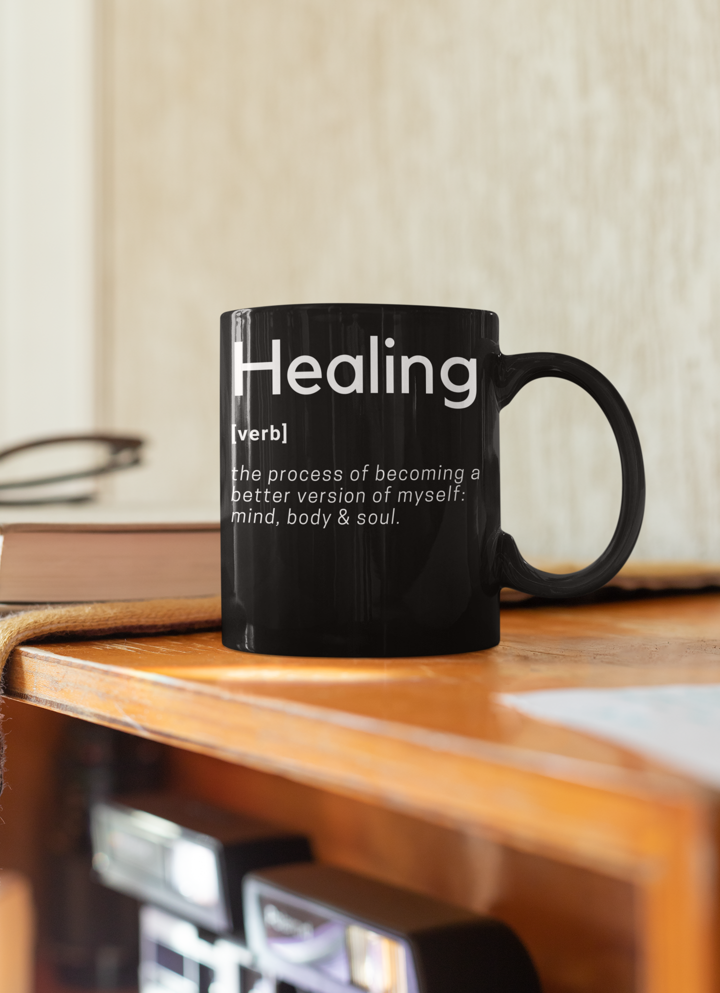 Healing Definition - Black Mug 11oz