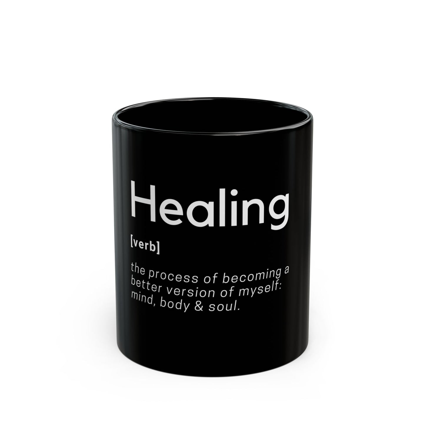 Healing Definition - Black Mug 11oz