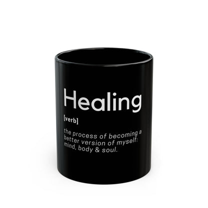 Healing Definition - Black Mug 11oz