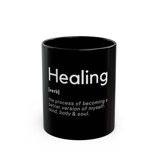 Healing Definition - Black Mug 11oz