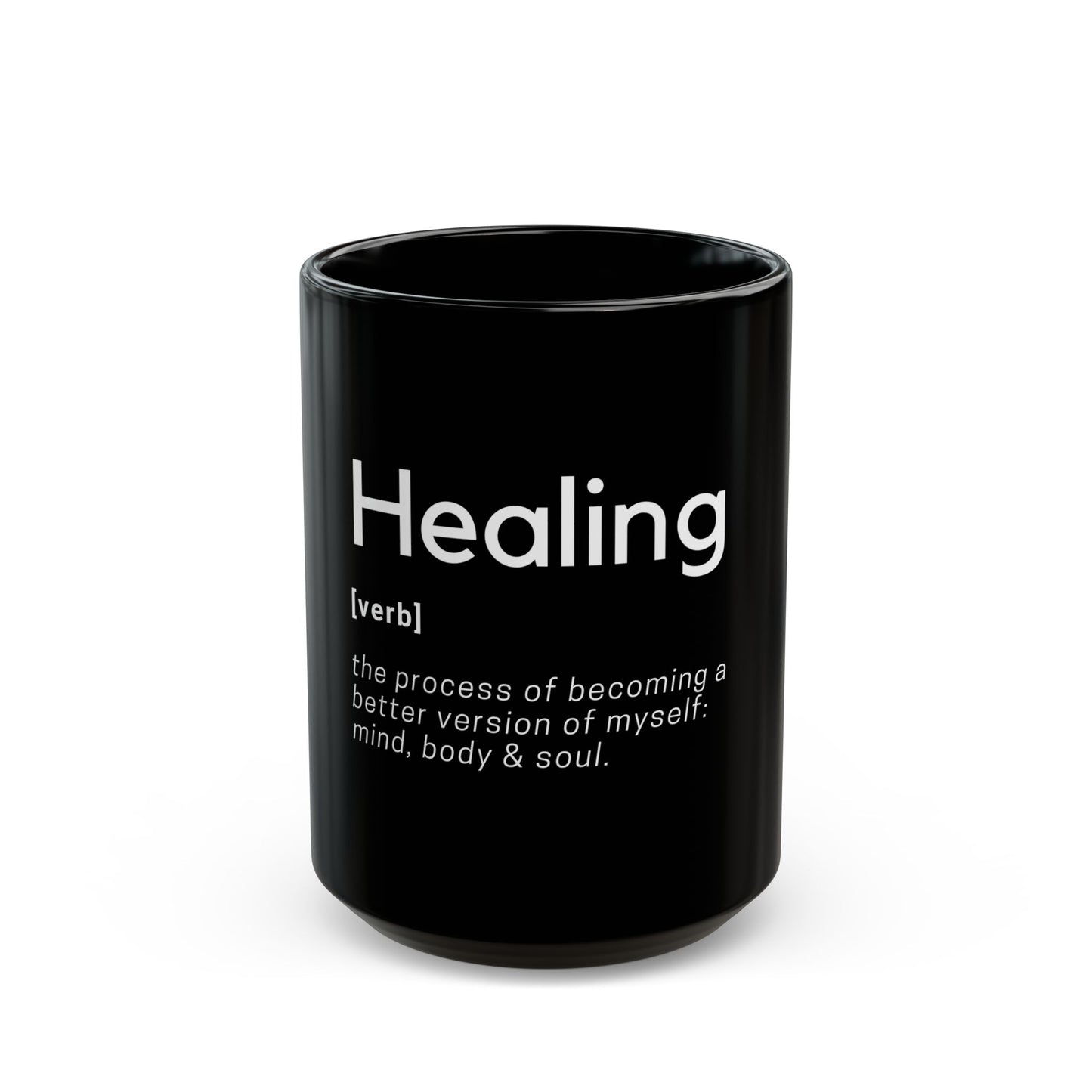 Healing Definition - Black Mug 11oz