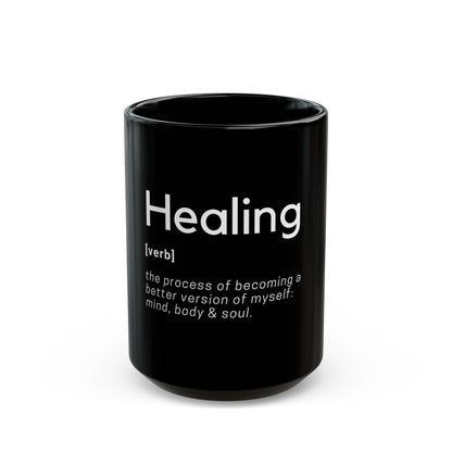 Healing Definition - Black Mug 11oz