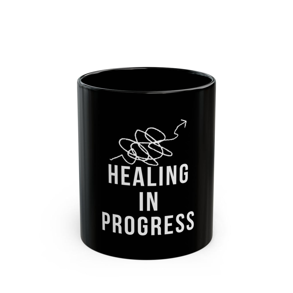 Healing In Progress - Black Mug 11oz