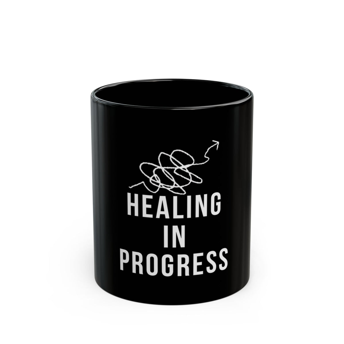 Healing In Progress - Black Mug 11oz