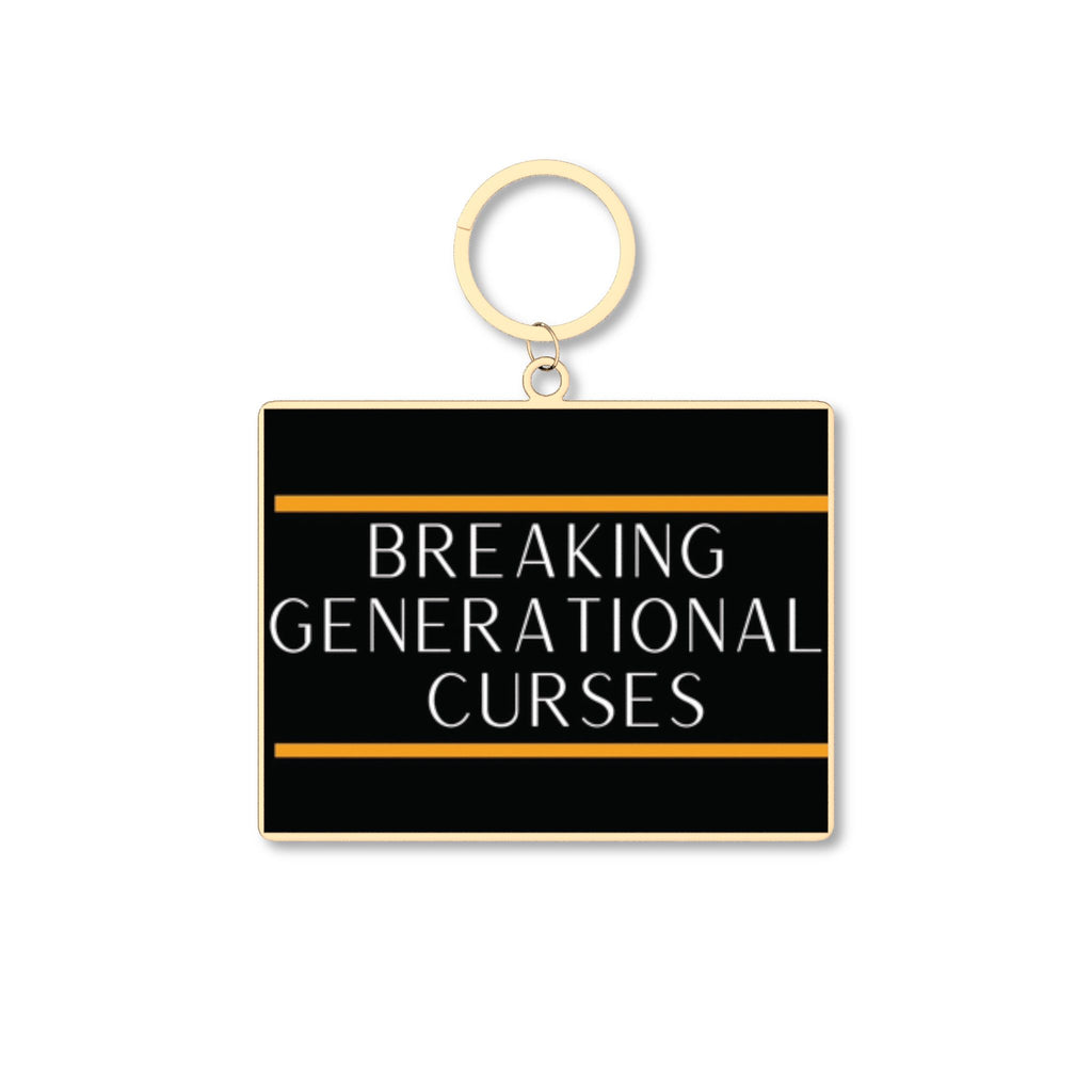 Breaking Generational Curses Keychain — Inspirational Custom Rectangular Keyring
