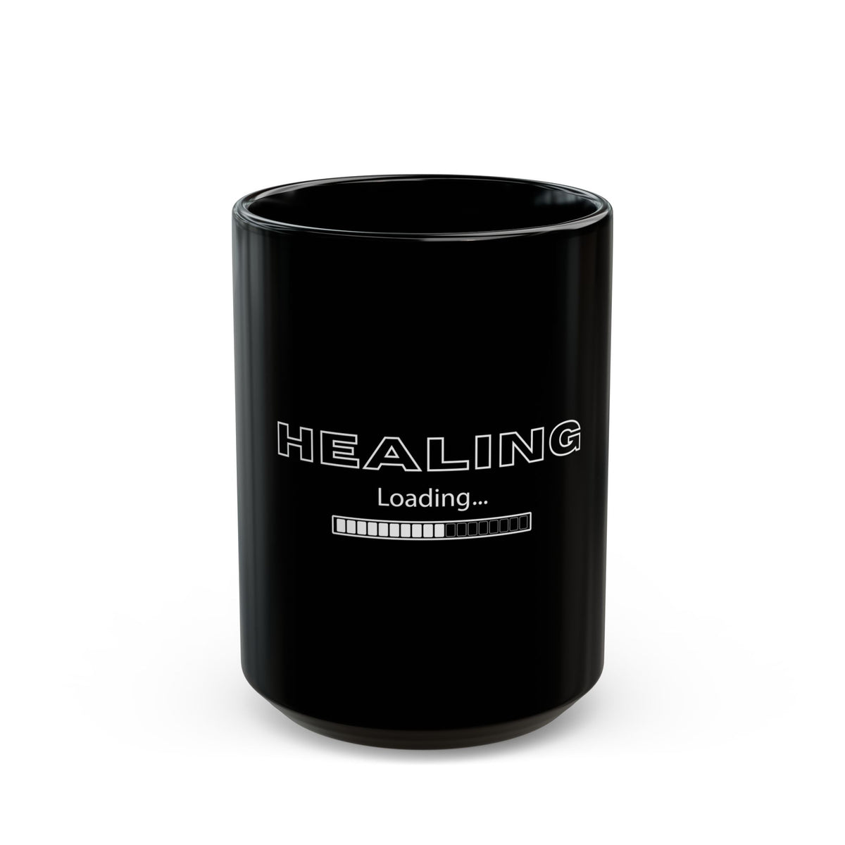 Healing Loading - Black Mug 11oz