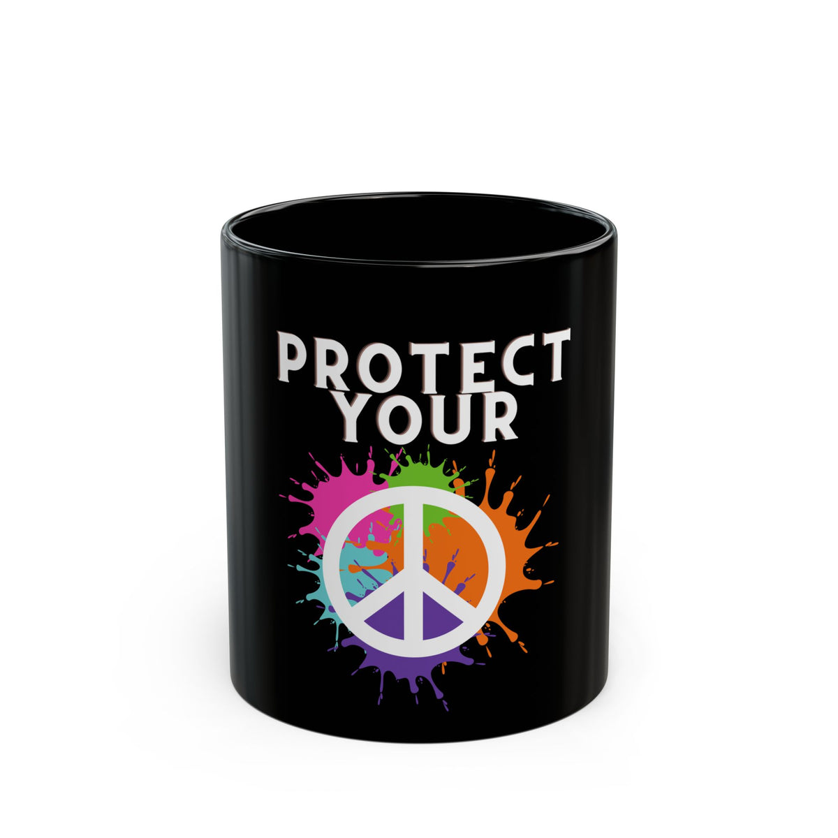 Protect Your Peace - Black Mug 11oz