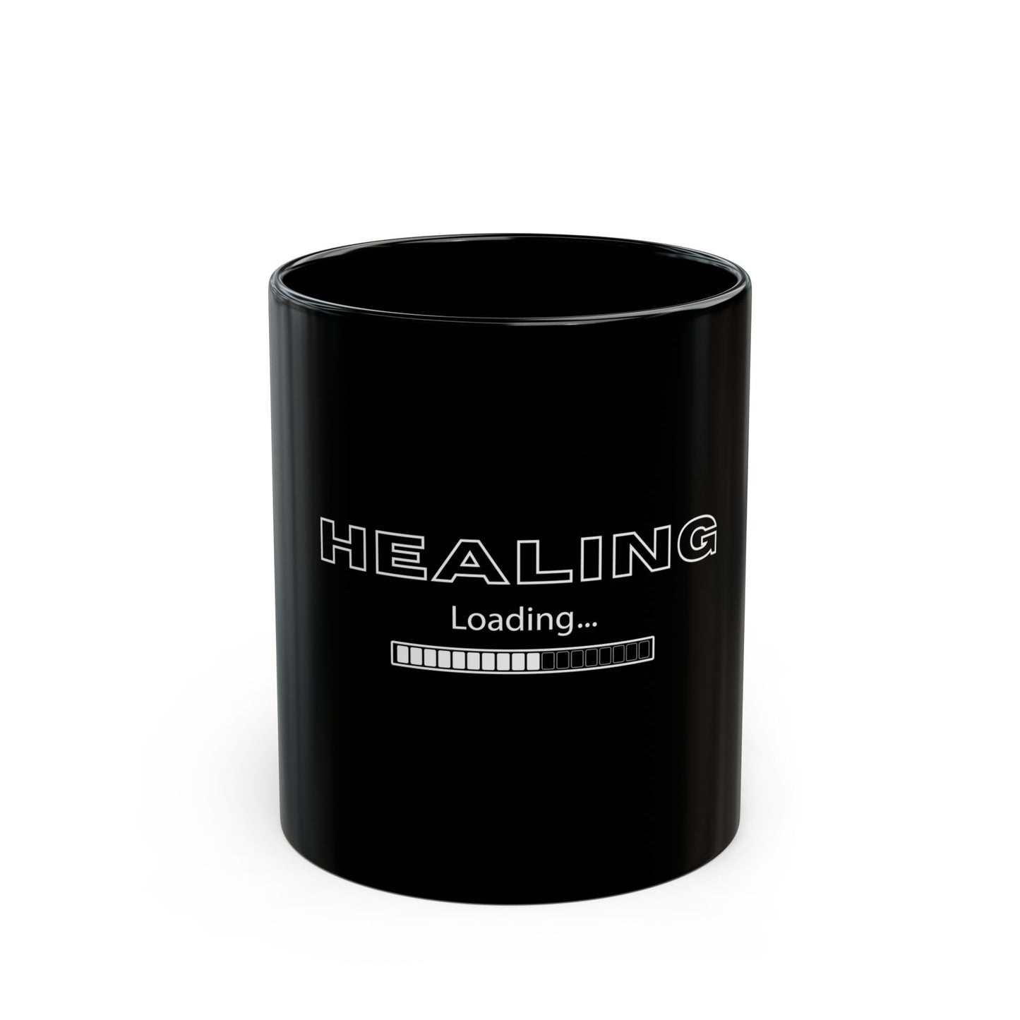 Healing Loading - Black Mug 11oz