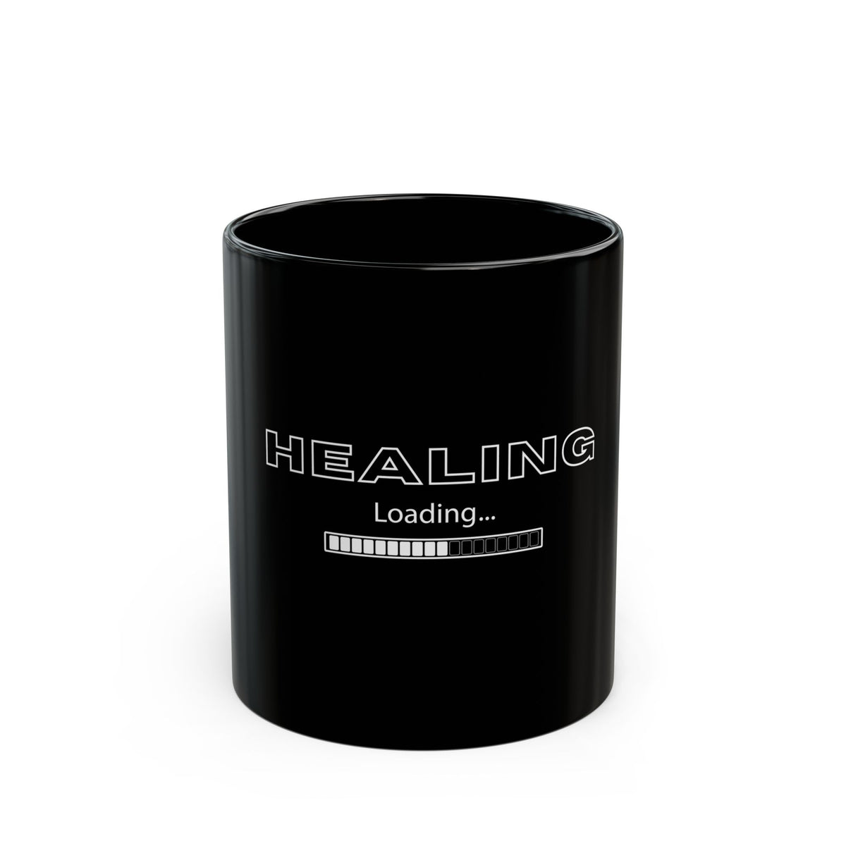 Healing Loading - Black Mug 11oz
