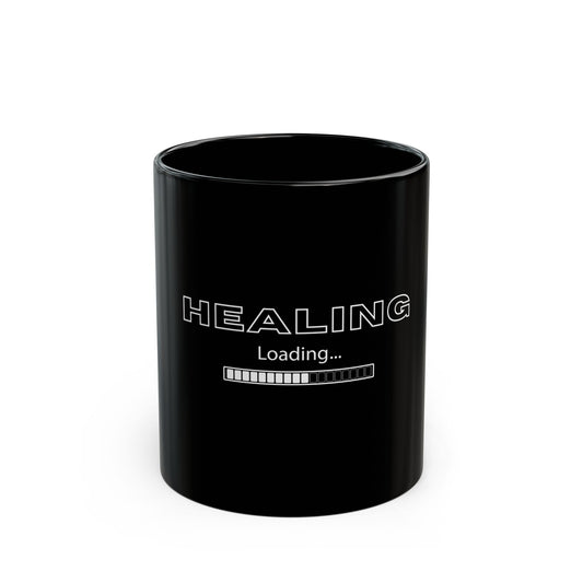 Healing Loading - Black Mug 11oz