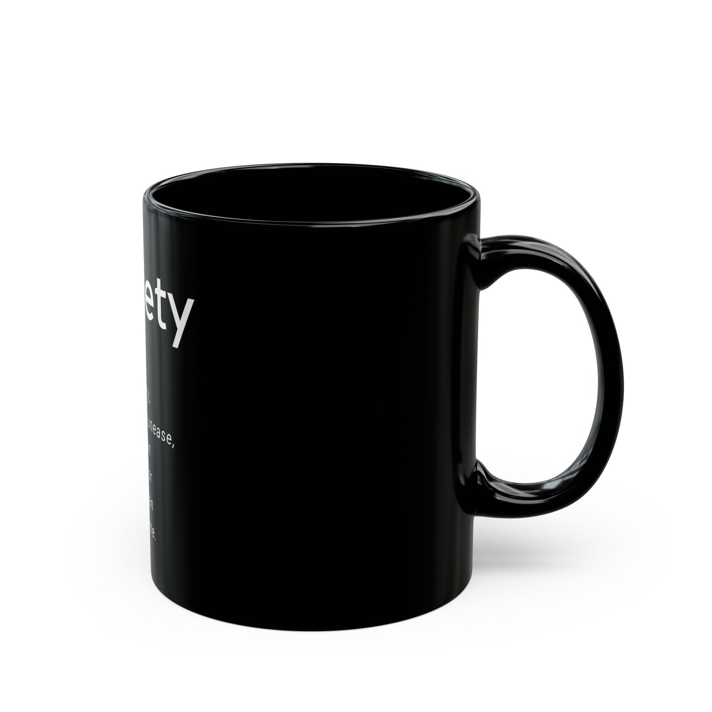 Anxiety Definition - Black Mug 11oz