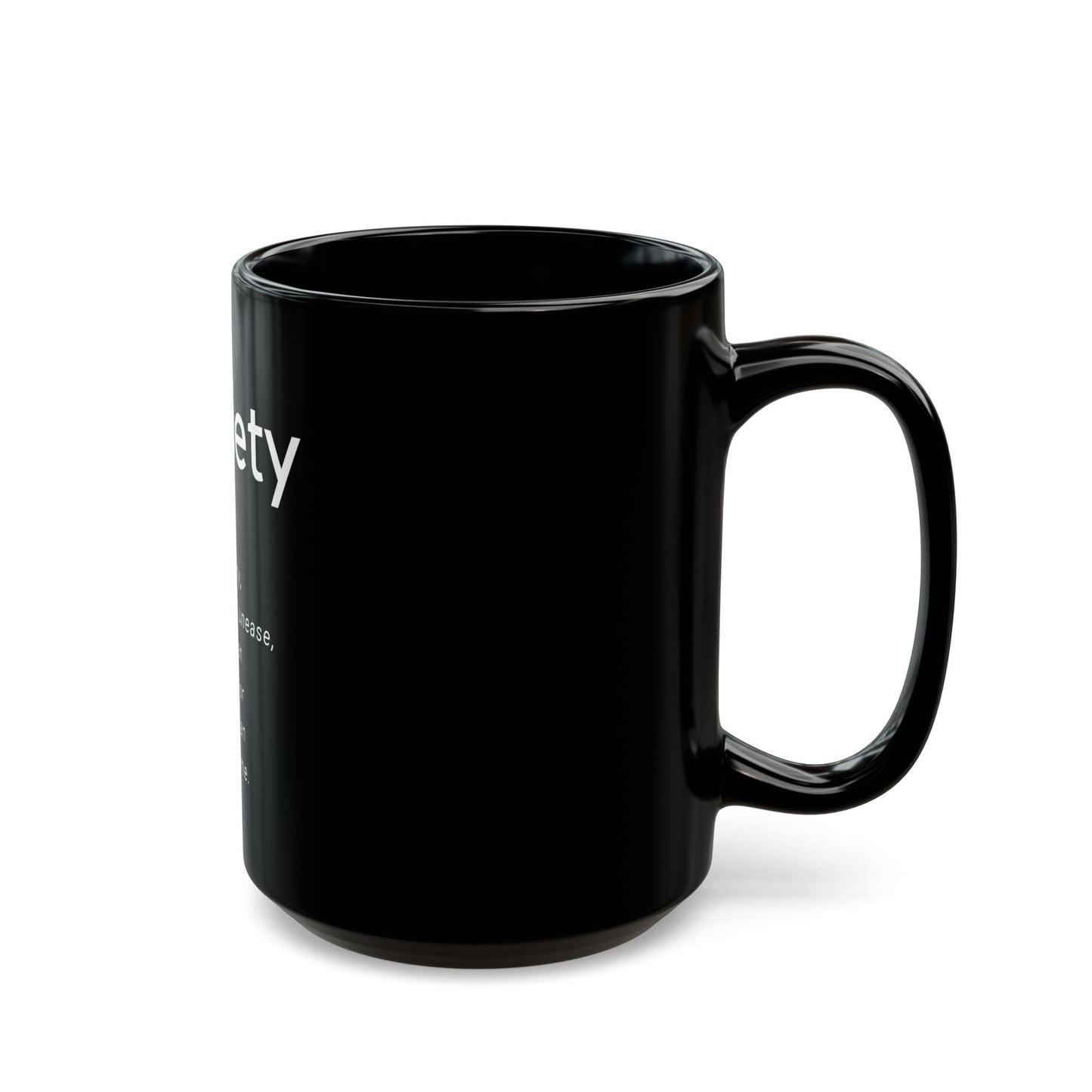 Anxiety Definition - Black Mug 11oz