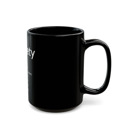 Anxiety Definition - Black Mug 11oz