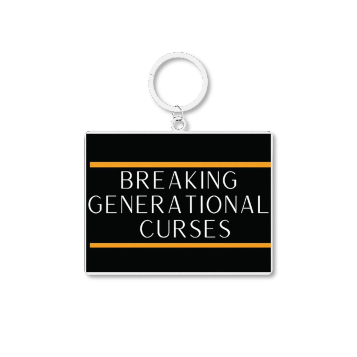 Breaking Generational Curses Keychain — Inspirational Custom Rectangular Keyring