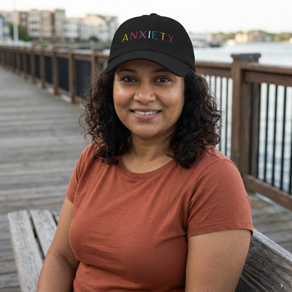 Anxiety Cap 1.0 waterfront lifestyle mockup