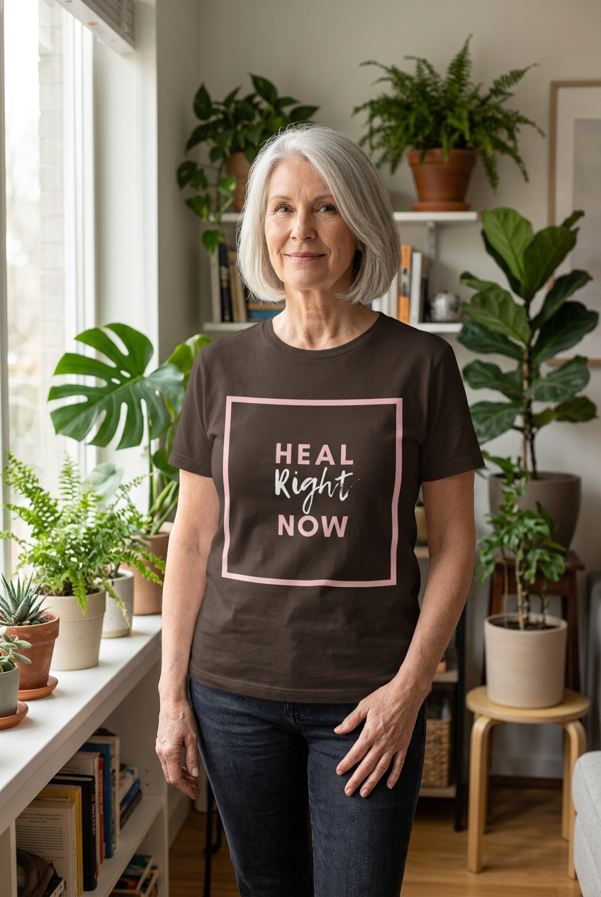 Heal Right Now T-Shirt lifestyle mockup