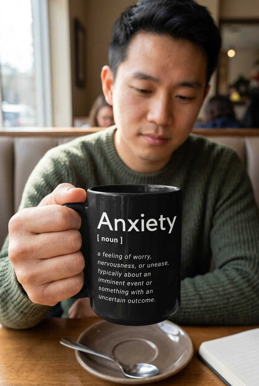 Anxiety Definition mug lifestyle mockup