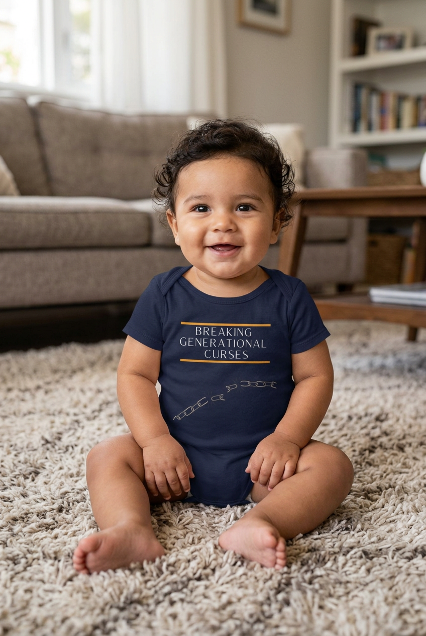 Navy onesie baby lifestyle mockup