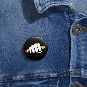 Power of Writing Button Pin (Black)