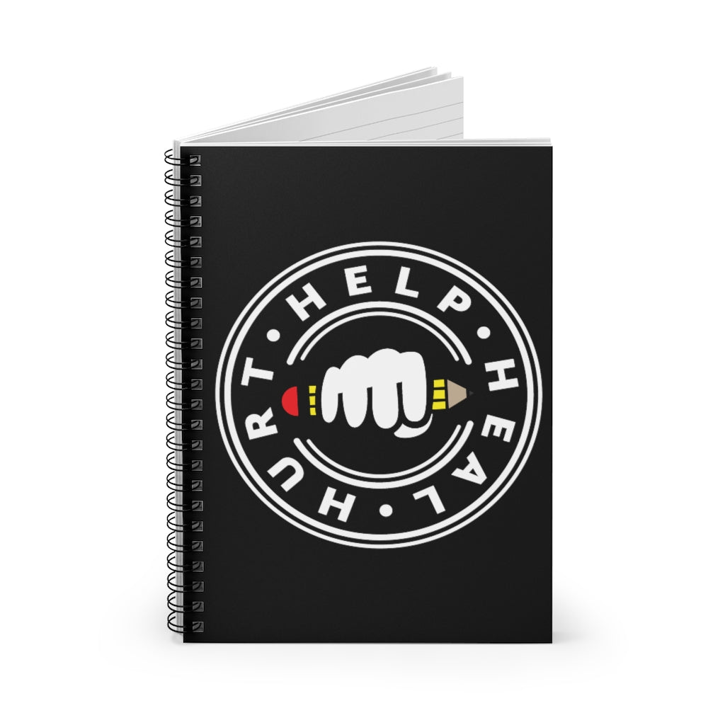 Hurt Help Heal Spiral Notebook - Ruled Line