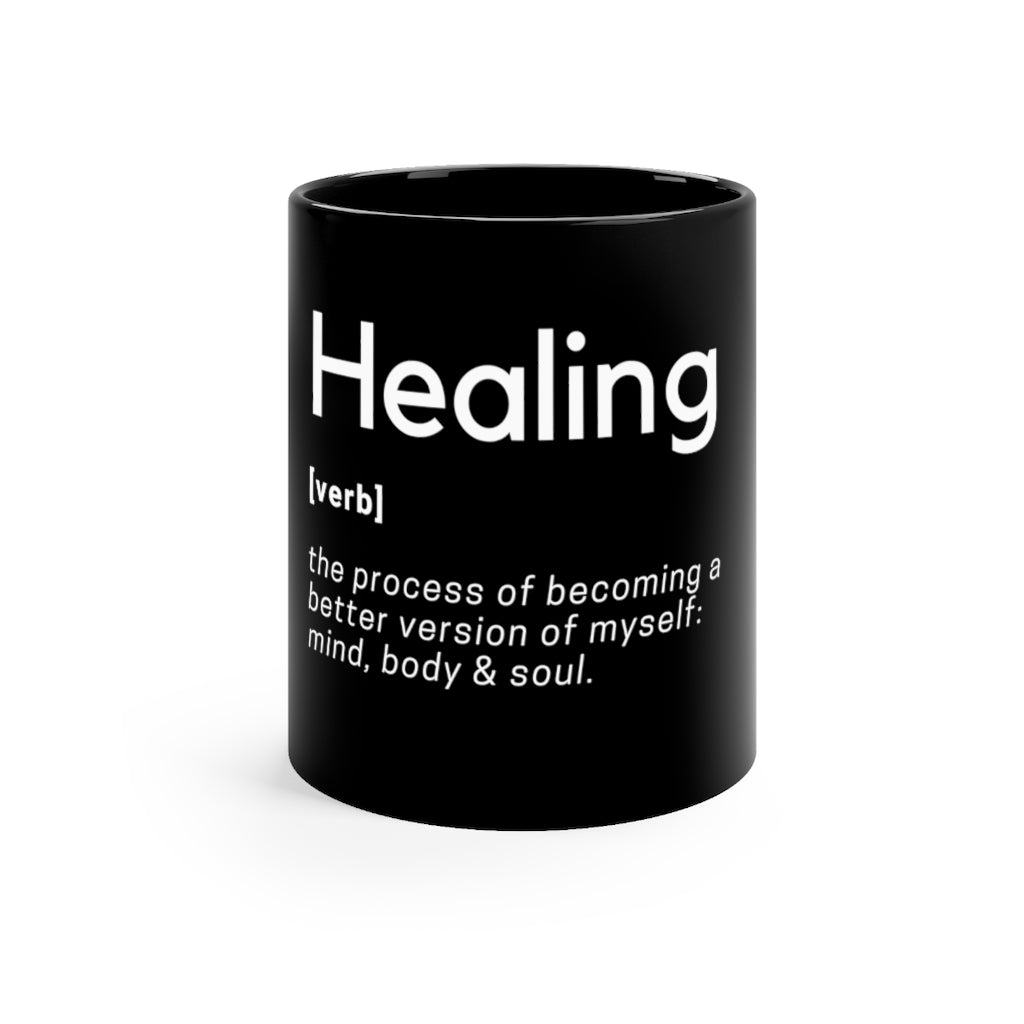 Healing Definition - Black Mug 11oz