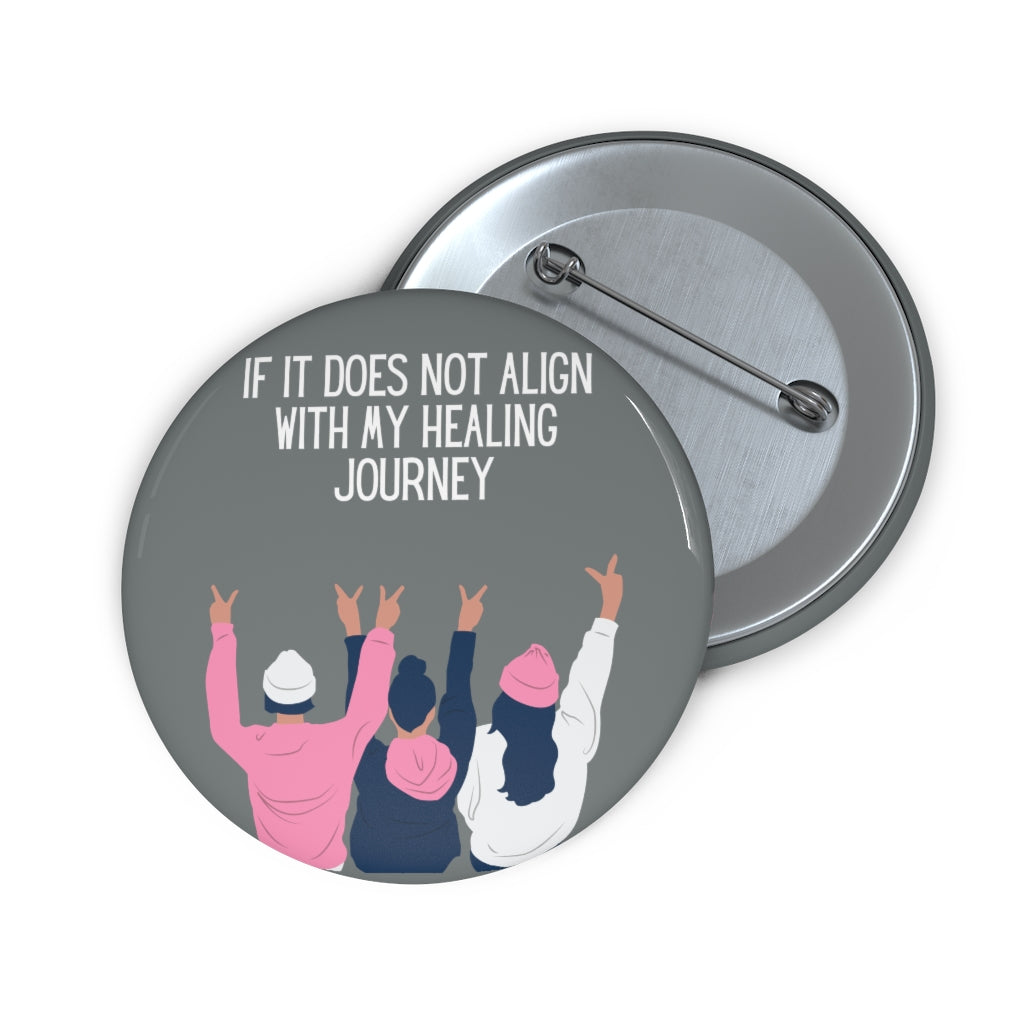 Healing Journey - Gray Button Pin